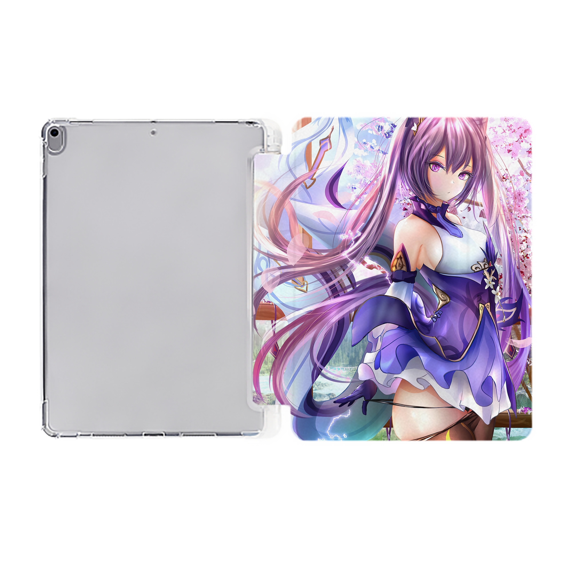 げんし神 genshin IPad ケース ペン収納付き 三つ折りスタンド PUレザー×シリコン 対応機種9.5/10.5/10.9インチ